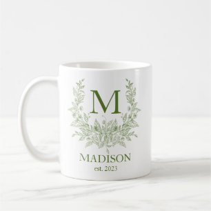 Elegant Monogram Personalised Coffee Mug