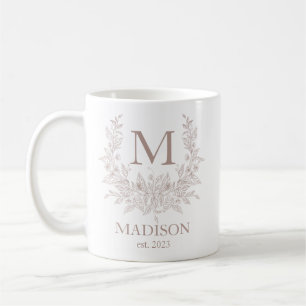 Elegant Monogram Personalised Coffee Mug