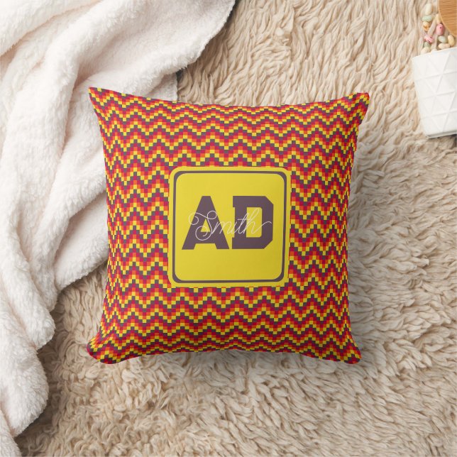 Elegant Monogram Personalised Pillow For Newlywed (Blanket)