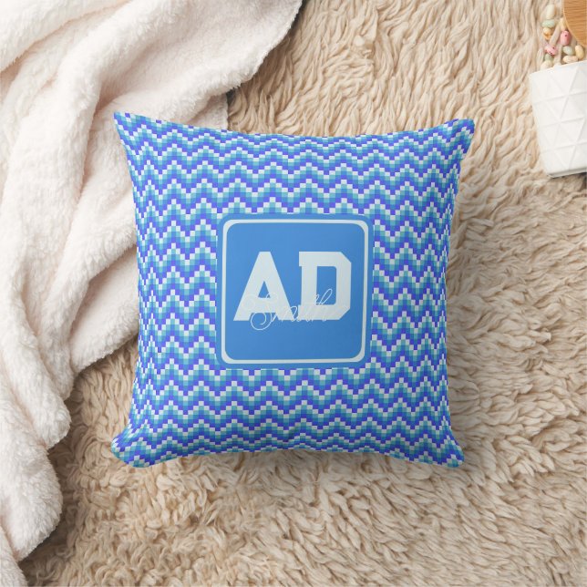 Elegant Monogram Personalised Pillow For Newlywed (Blanket)