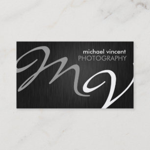 Elegant Monogram Photography Business Card