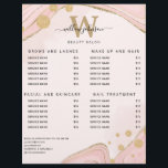 Elegant Monogram Pink Gold Marble Agate Price List Flyer<br><div class="desc">Elegant Monogram Pink Gold Marble Agate Service Menu Price List Flyer. Personalise yours today! Need help? I'm happy to help. Just send me a message.</div>