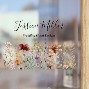 Elegant Monogram Pretty Watercolor Wildflower