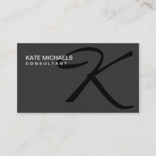 Elegant Monogram Professional Fashion Designer Business Card