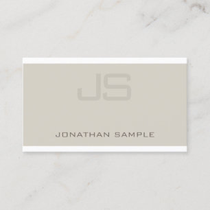 Elegant Monogram Professional Modern Chic Plain Business Card