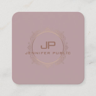 Elegant Monogram Professional Modern Template Square Business Card