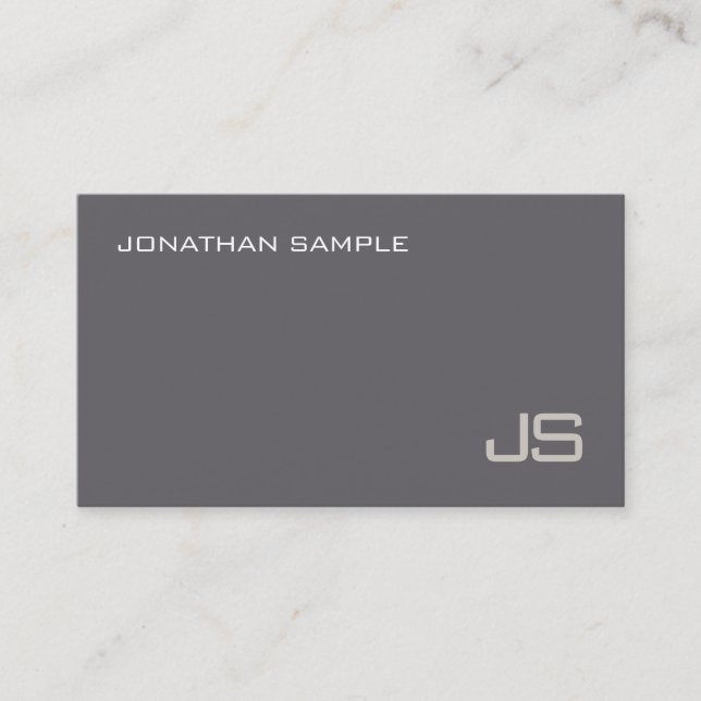 Elegant Monogram Professional Template Luxurious Business Card (Front)