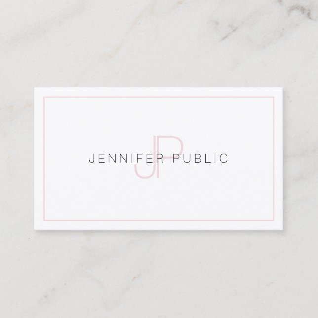 Elegant Monogram Professional Template Trendy Business Card (Front)