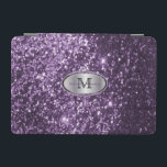 Elegant Monogram Purple Glitter and Silver iPad Mini Cover<br><div class="desc">Electronic Cover ready for you to personalise. ✔Note: Not all template areas need changed. 📌If you need further customisation, please click the "Click to Customise further" or "Customise or Edit Design"button and use our design tool to resize, rotate, change text colour, add text and so much more.⭐This Product is 100%...</div>