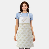 Elegant Monogram, Queen Bee, Cream and Gold