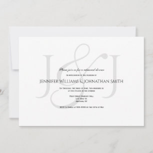 Elegant monogram rehearsal dinner invitations