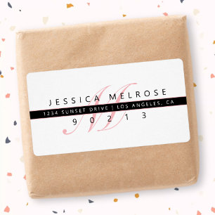 Elegant Monogram Return Address