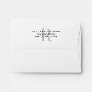 Elegant Monogram Return Address Envelopes