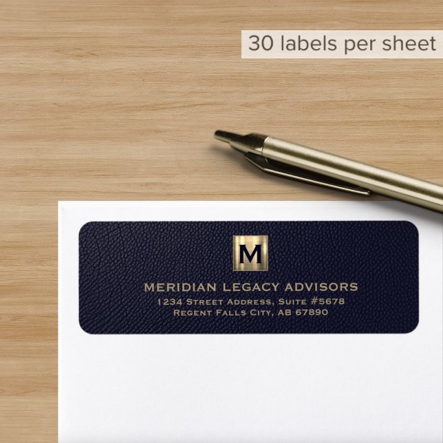 Elegant Monogram Return Address Label (Creator Uploaded)