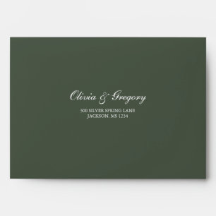 Elegant Monogram Return Address Wedding Envelope