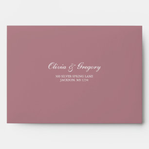 Elegant Monogram Return Address Wedding Envelope
