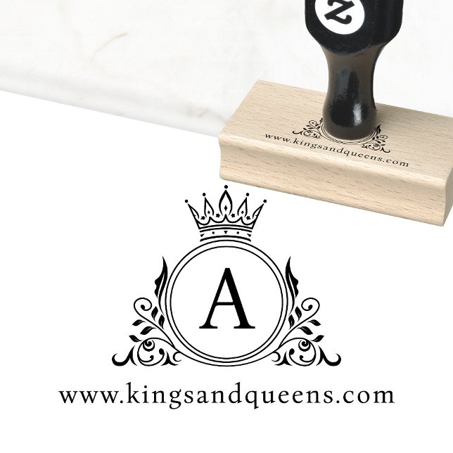 Elegant, Monogram, Royal, Crown, Logo Rubber Stamp (Creator Uploaded)