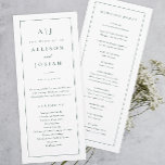 Elegant Monogram Sage Green Wedding Program<br><div class="desc">Elegant Monogram Sage Green Wedding Program. Click the edit button to customise this design with your details.</div>