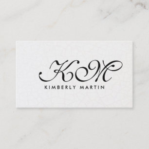 Elegant Monogram Script Contemporary Background Business Card