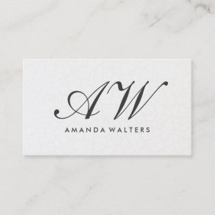 Elegant Monogram Script Contemporary Background Business Card