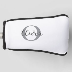 Elegant Monogram Script Name Golf Head Cover