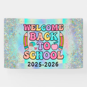 Elegant Monogram Script Office School Banner