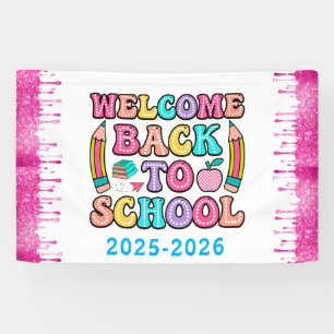Elegant Monogram Script Office School Banner