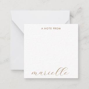 Elegant Monogram Script Personalised Gold Script Card
