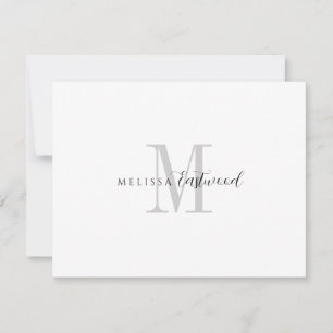 Elegant Monogram Script Serif Card