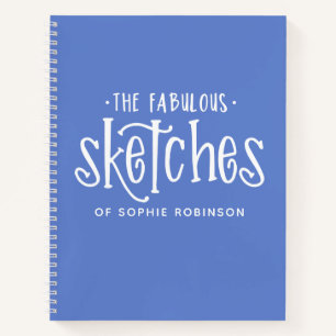 Elegant Monogram Sketchbook Your Name Notebook