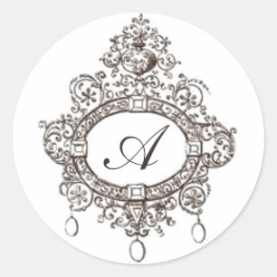Elegant Monogram Sticker
