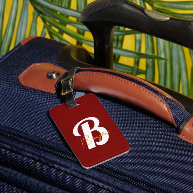 Elegant Monogram  Stylish Travel Accessory - Luggage Tag (Front Insitu 1)