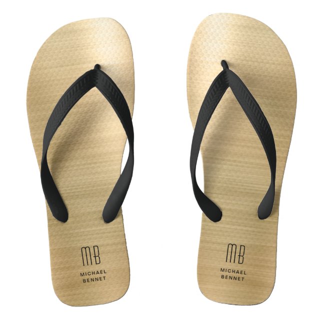 Elegant Monogram Thongs (Footbed)