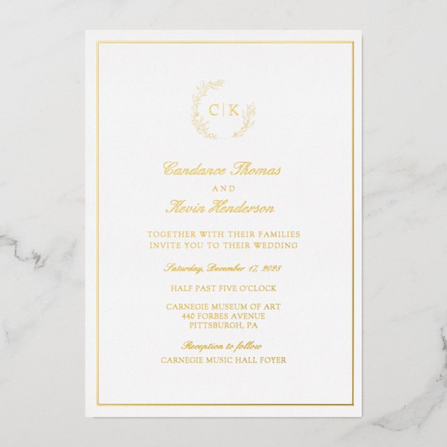 Elegant Monogram Wedding (Front)