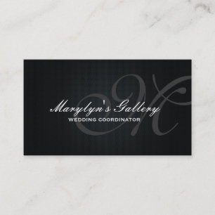 Elegant Monogram Wedding Coordinator Business Card