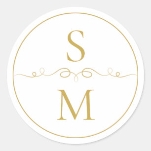 Elegant Monogram Wedding Envelope Seal
