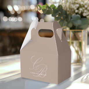 Elegant, Monogram, Wedding  Favour Box