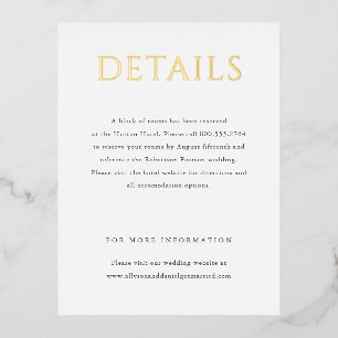 Elegant Monogram Wedding Foil Enclosure Card