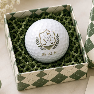 Elegant Monogram Wedding Golf Crest Balls