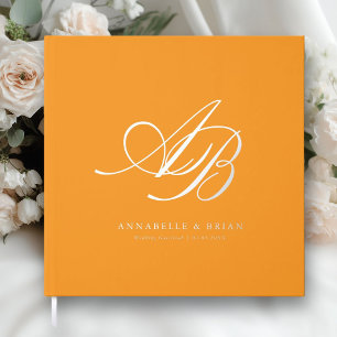 Elegant, Monogram, Wedding  Guest Book