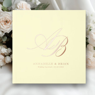 Elegant, Monogram, Wedding  Guest Book