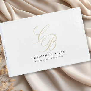 Elegant, Monogram, Wedding Guest Book