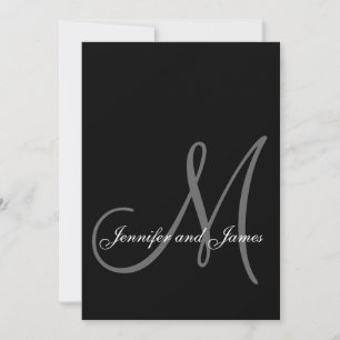 Elegant Monogram Wedding Invitations