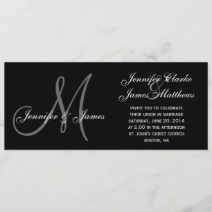 Elegant Monogram Wedding Invitations