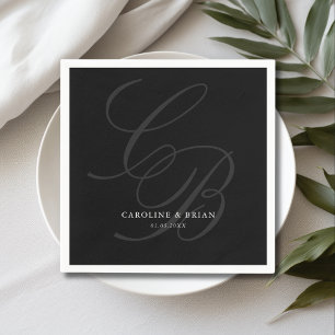 Elegant, Monogram, Wedding Napkin