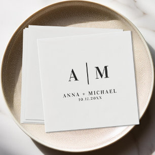Elegant Monogram Wedding Napkins