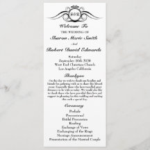 Elegant Monogram Wedding Program