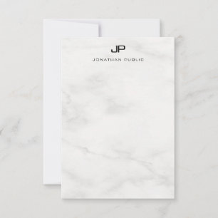 Elegant Monogram White Marble Template Modern