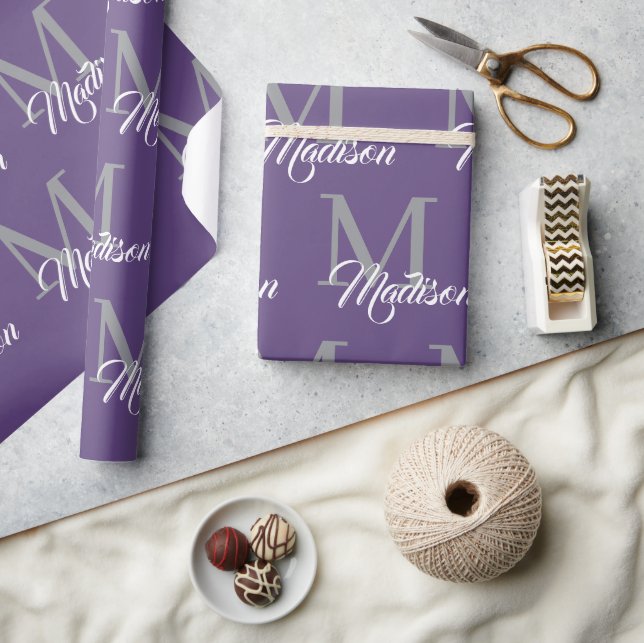 Elegant Monogram Wrapping Paper – Personalised (Crafts)