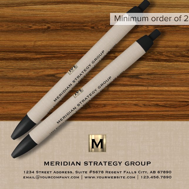 Elegant Monogram Writing Pen for Business (Creator Uploaded)